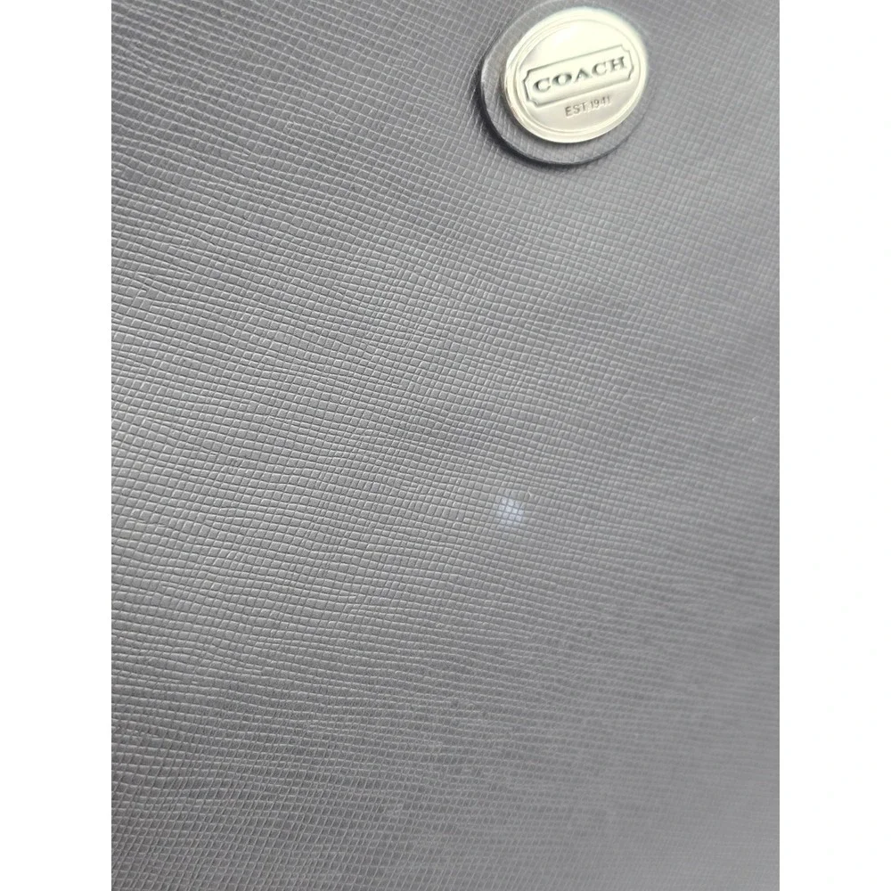 COACH Peyton Leather Zip Top Tote Bag Purse - Black/Silver‎ - SEE PHOTOS